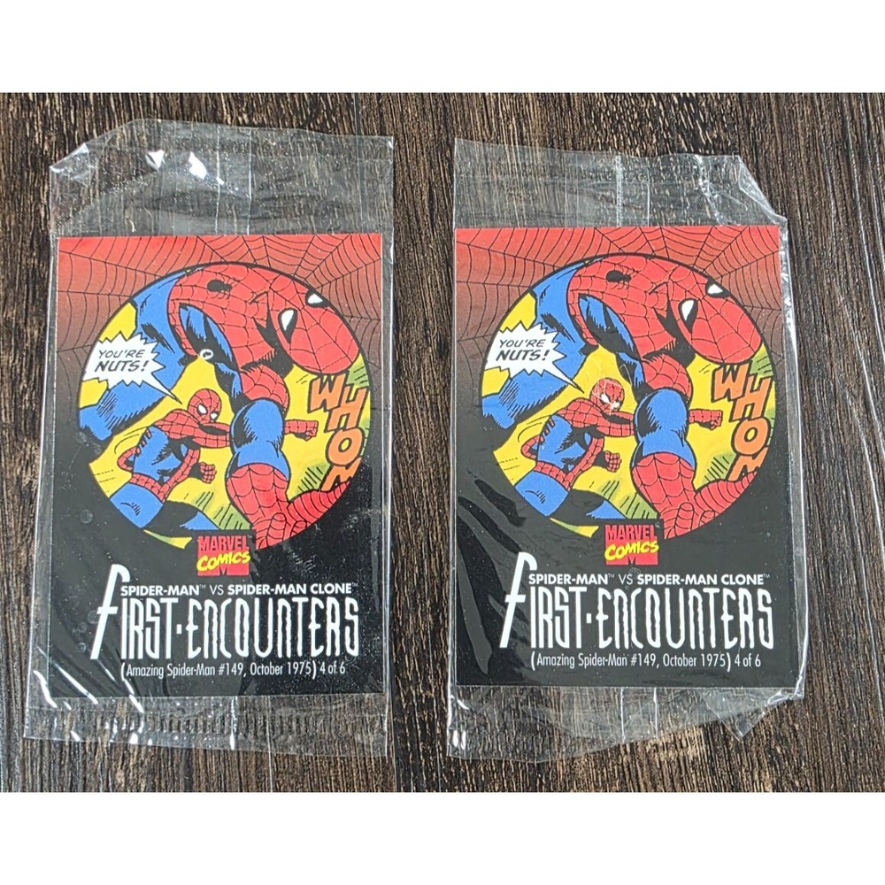 (2) SEALED 1995 Kool Aid Bursts Promotional SPIDER-MAN First Encounters Clone